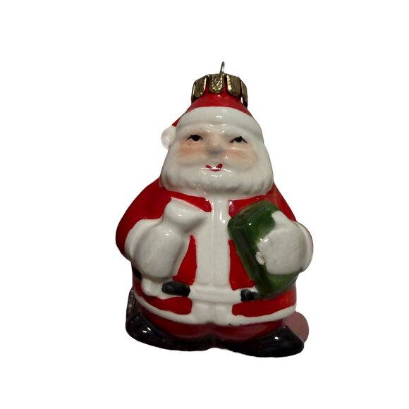 Vintage Enesco Christmas Ornament Set of 4 Snowman Santa Soldier Holiday Decor - Picture 7 of 7